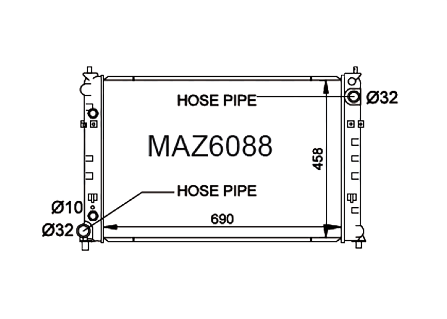 Fenix Cooling Radiator Mazda MPV LW 3.0L 6Cyl Petrol 1999-2006 SR