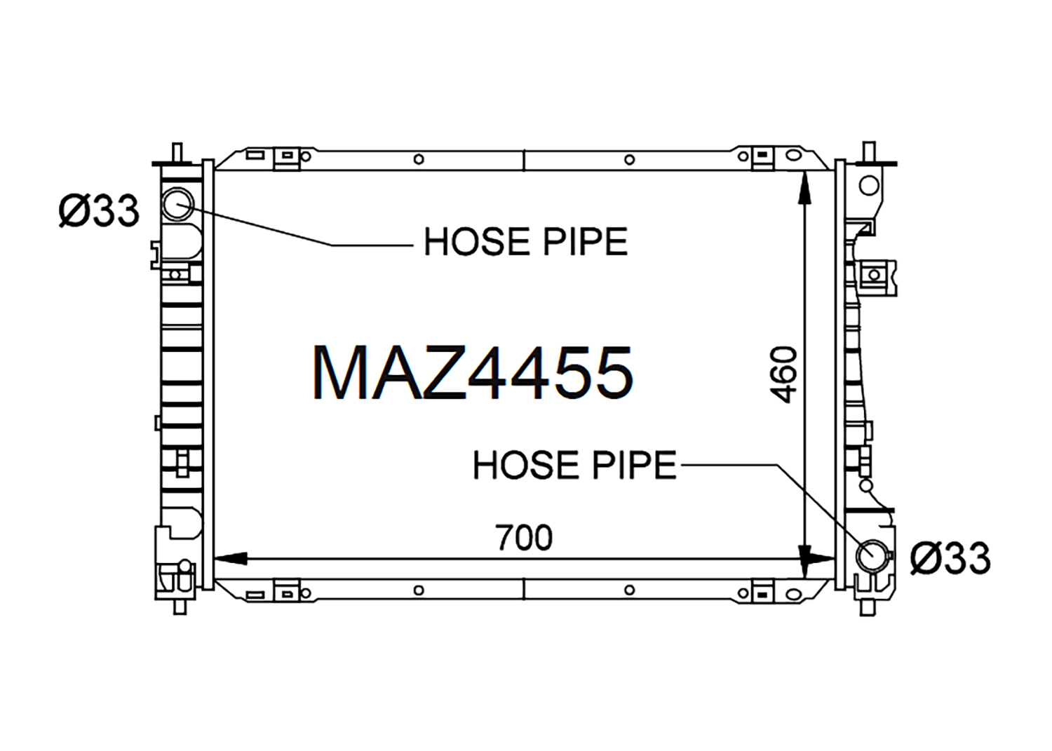 Fenix Cooling Radiator Mazda Tribute 2.3L 4cyl 2009-2011 SR