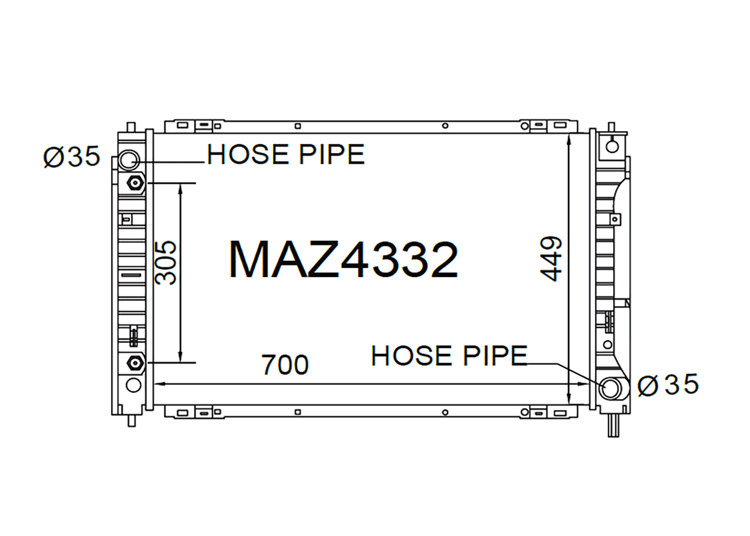 Fenix Cooling Radiator Mazda Tribute EP 2.0L 4cyl 2001-2006 SR
