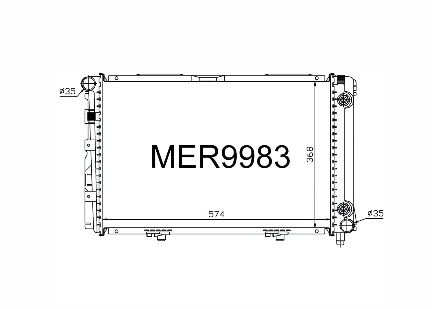 Fenix Cooling Radiator Mercedes 190 D / 190 E W201 Petrol & Diesel 1983-1993 [Short Core] SR