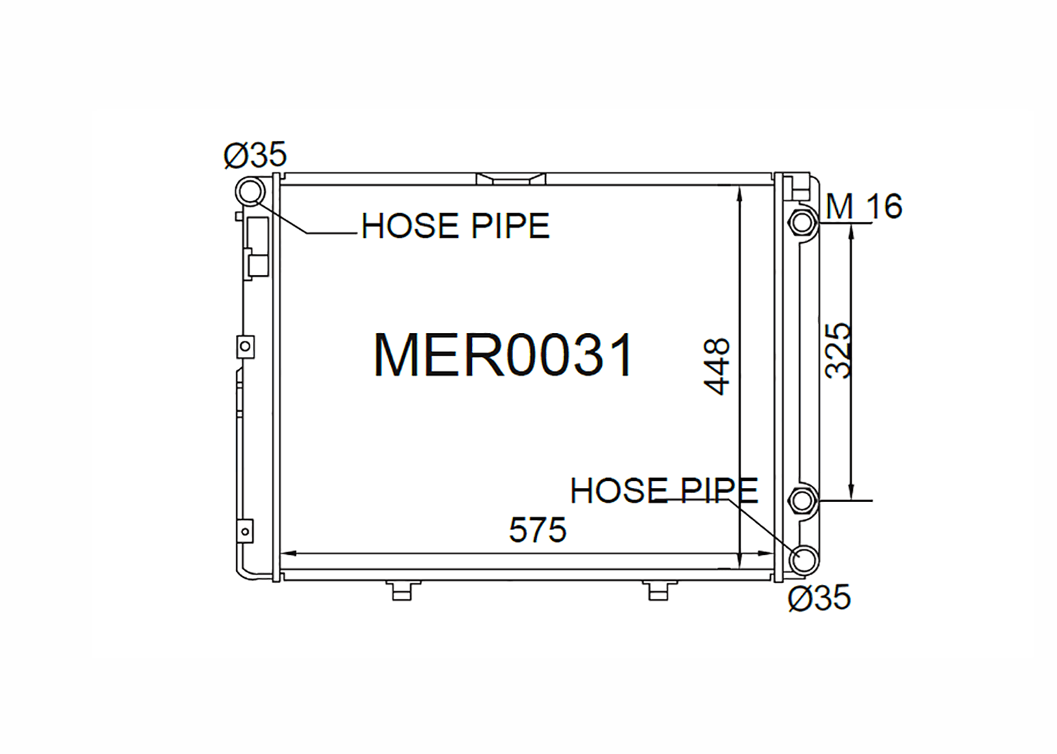 Fenix Cooling Radiator Mercedes 190 D / 190 E W201 Petrol & Diesel 1983-1993 [Tall Core] SR