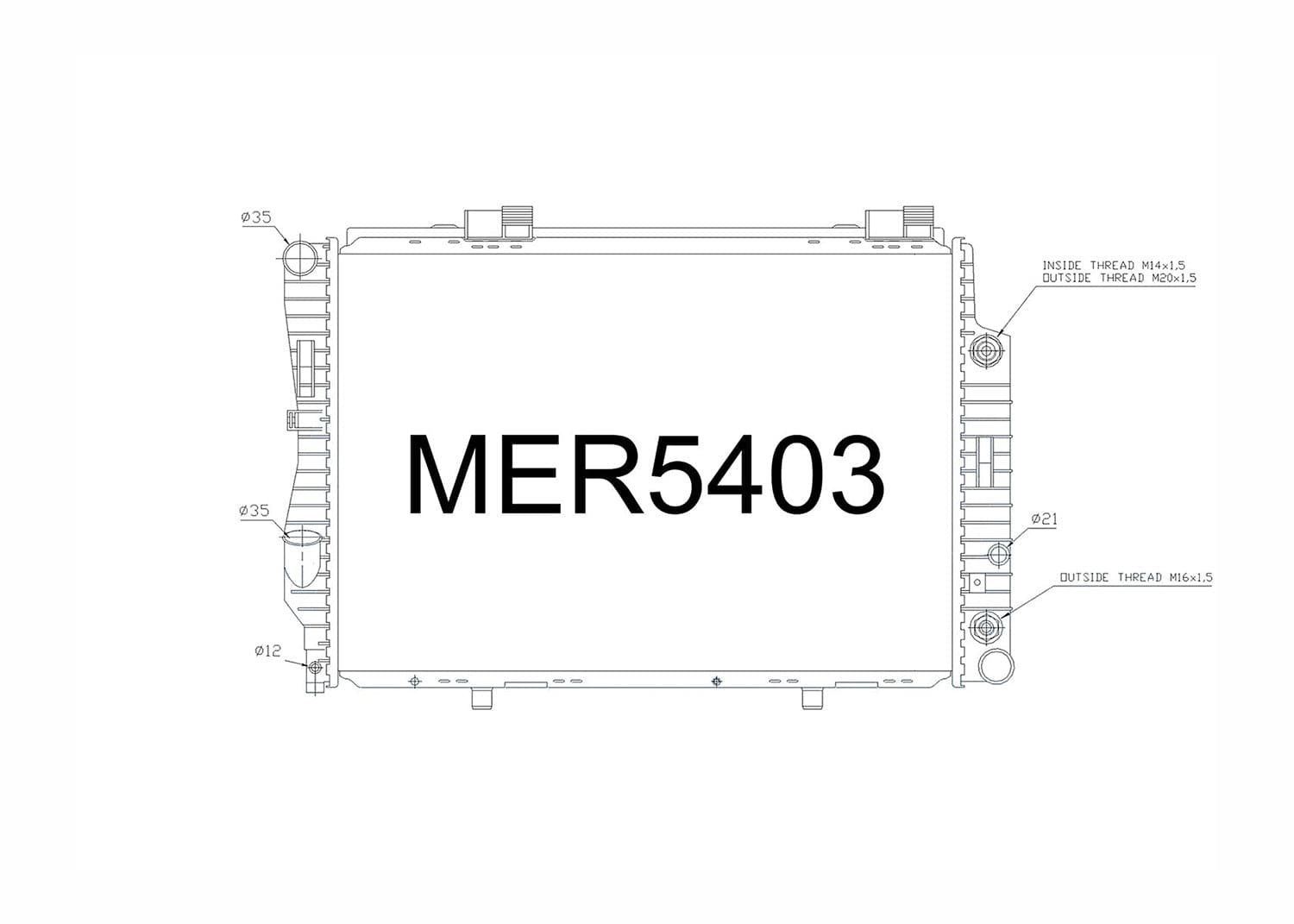 Fenix Cooling Radiator Mercedes C Class 280 / 36 AMG W202 1993-2000 SR