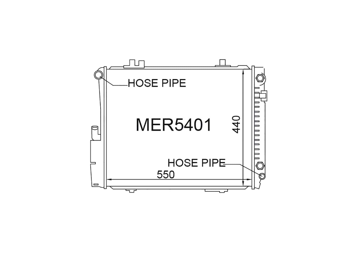 Fenix Cooling Radiator Mercedes C Class W201 2.6L & 3.2L Petrol 1986-1993 SR