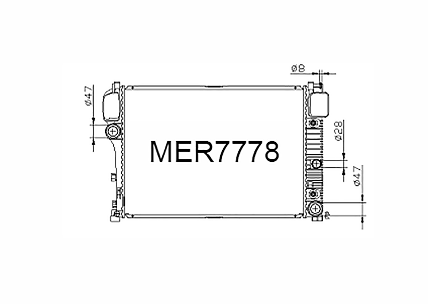 Fenix Cooling Radiator Mercedes CL Class W216 & S Class W221 Petrol & Diesel 2005-2013 [Small Pipe] SR