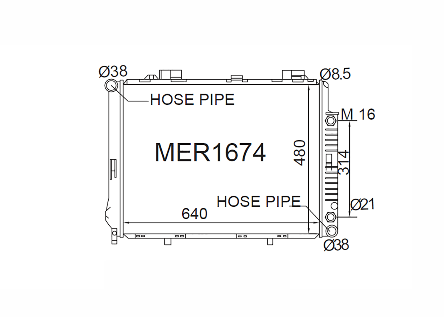 Fenix Cooling Radiator Mercedes E Class W210 Petrol & Diesel 1995-2003 [Tall Core] SR