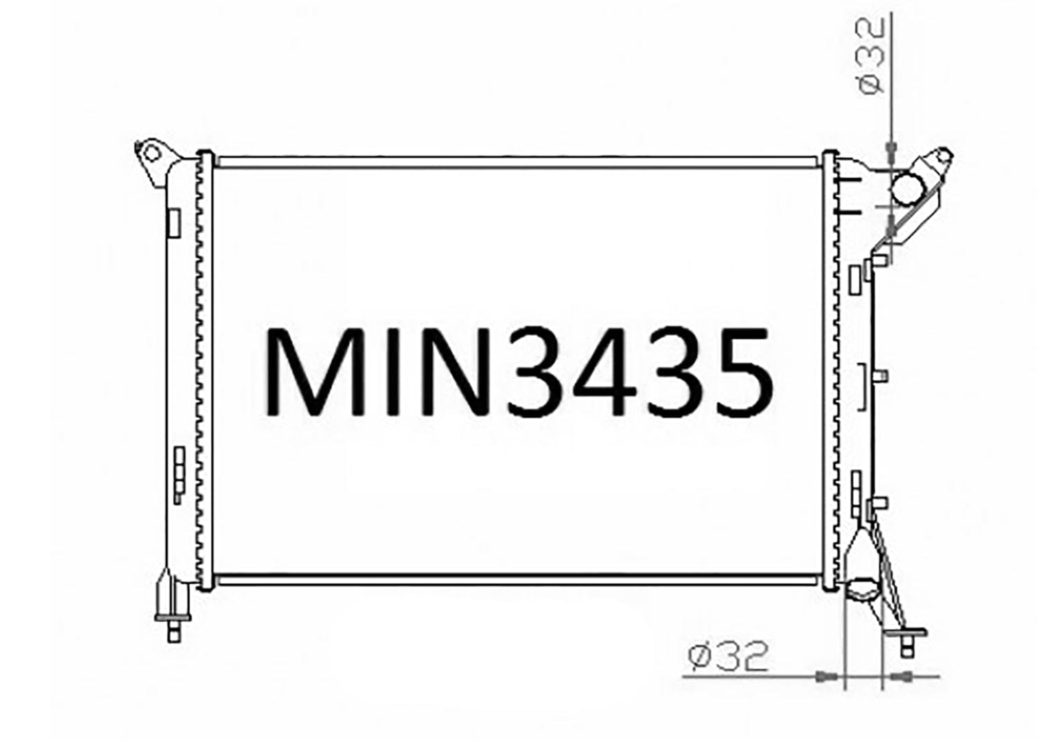Fenix Cooling Radiator Mini Cooper / One [R50 / R52 / R53] 1.6L Petrol 2000-2008 [No A/C] SR