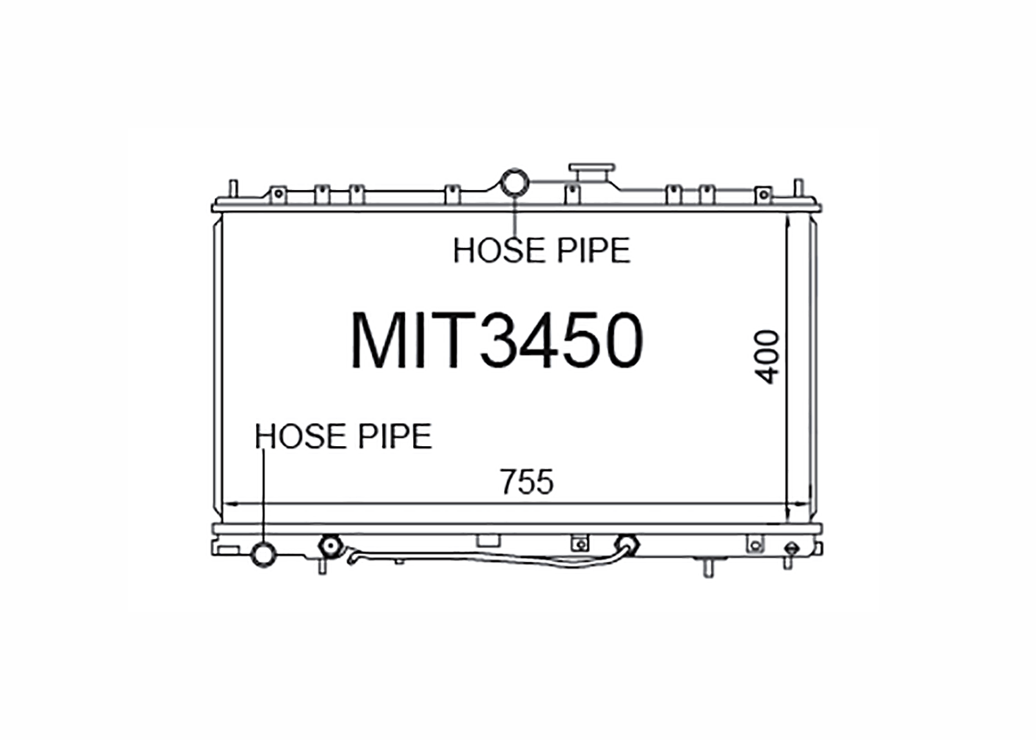 Fenix Cooling Radiator Mitsubishi 380 Petrol 2005-2007 SR