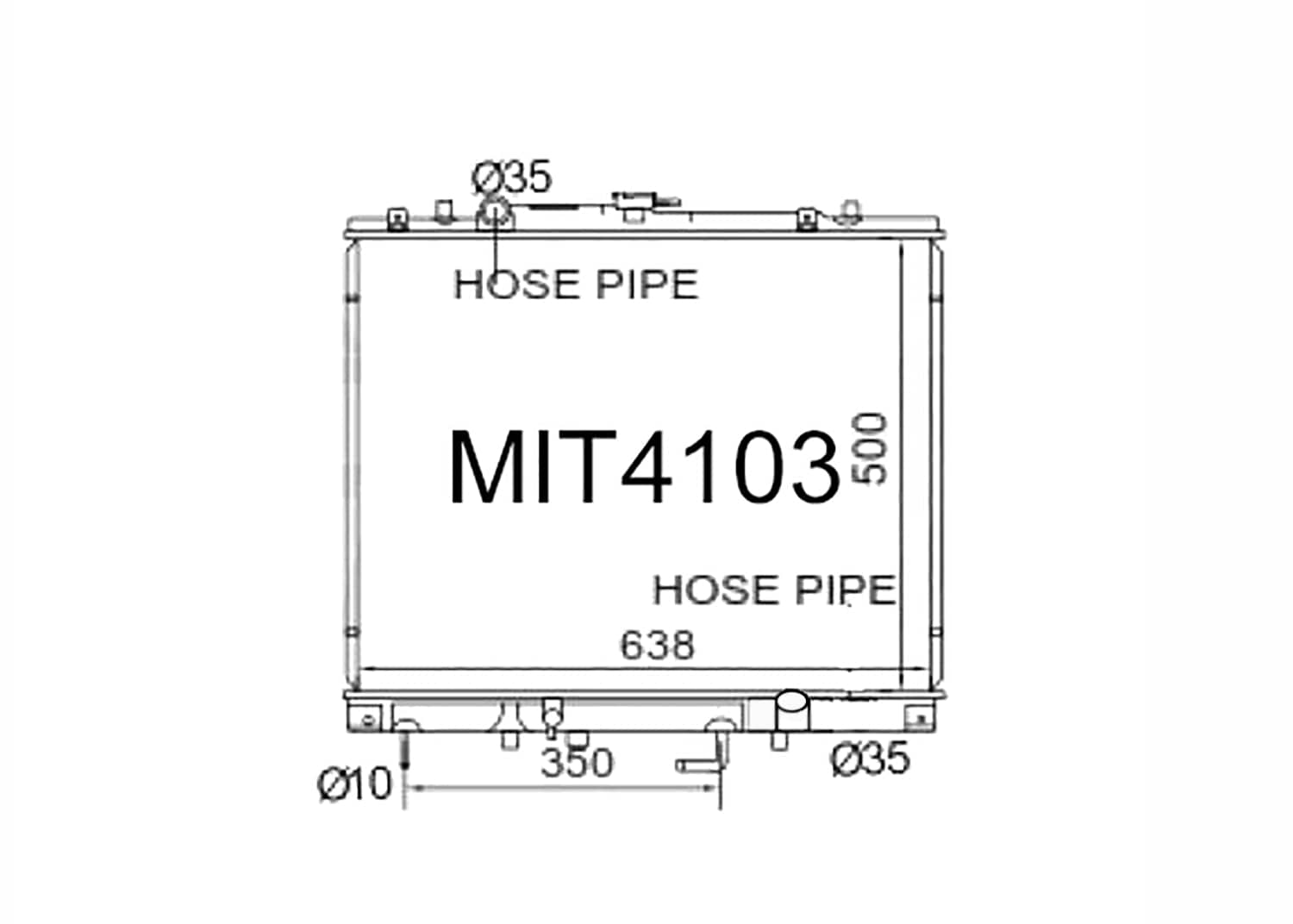 Fenix Cooling Radiator Mitsubishi Challenger 2.8L Diesel 1996-2008 [Angled Pipe] SR