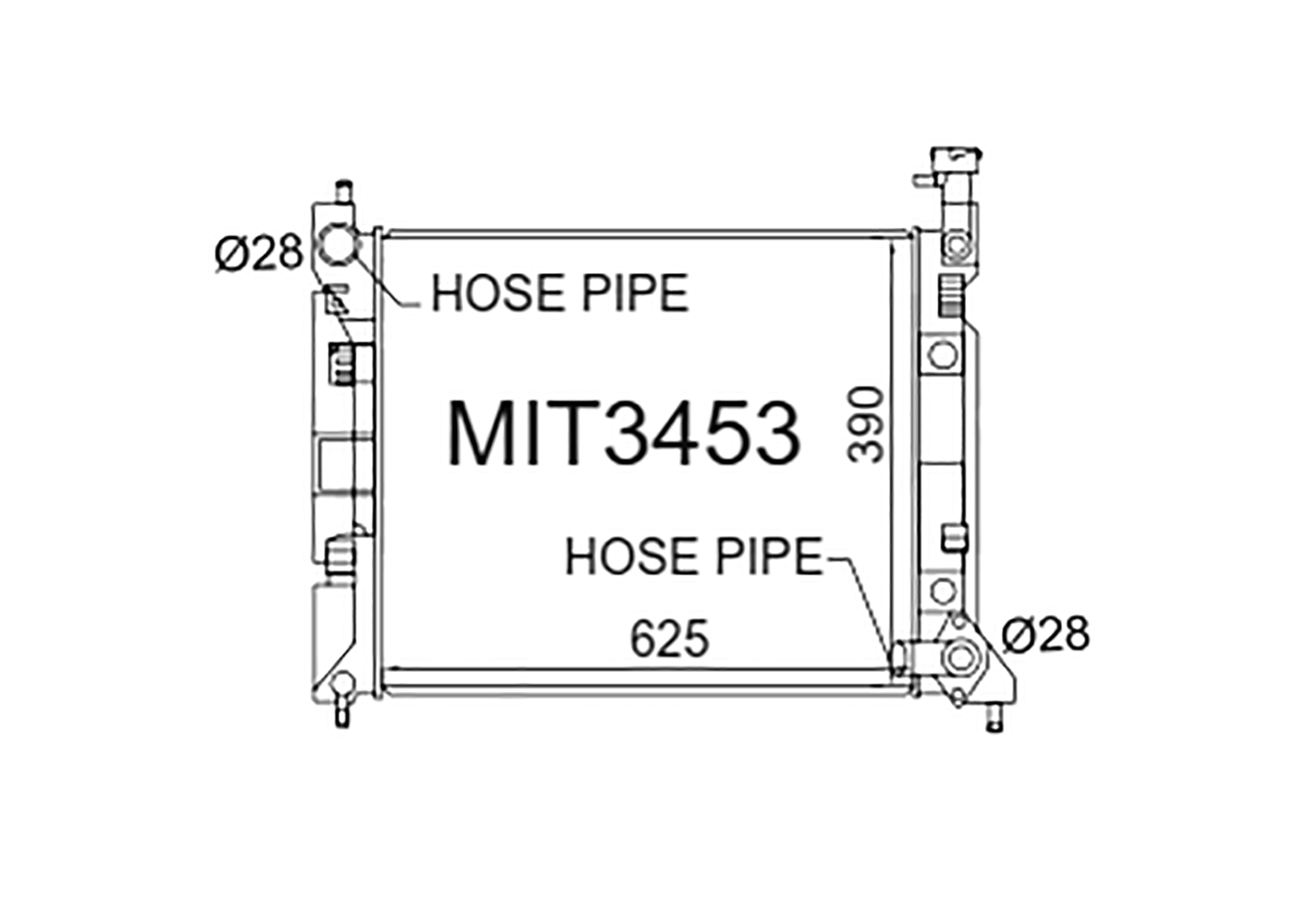 Fenix Cooling Radiator Mitsubishi Colt Z30 1.3L & 1.5L Petrol 2002-2013 SR