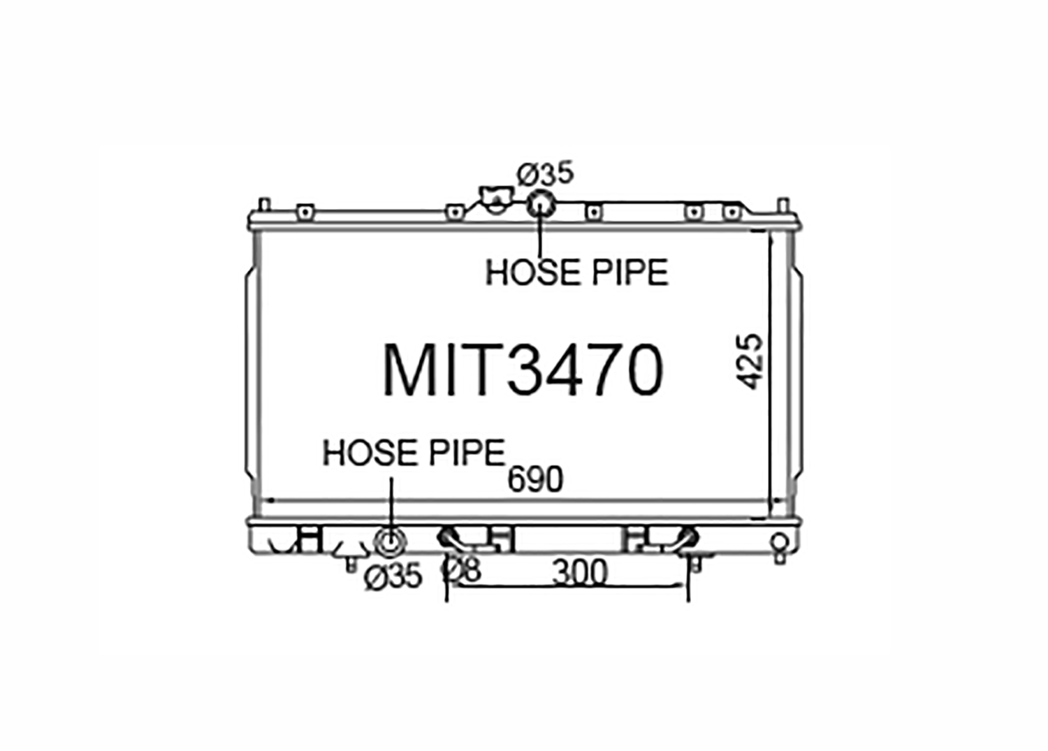 Fenix Cooling Radiator Mitsubishi Outlander / Airtrek ZE & ZF 2.4L Petrol 2001-2008 SR