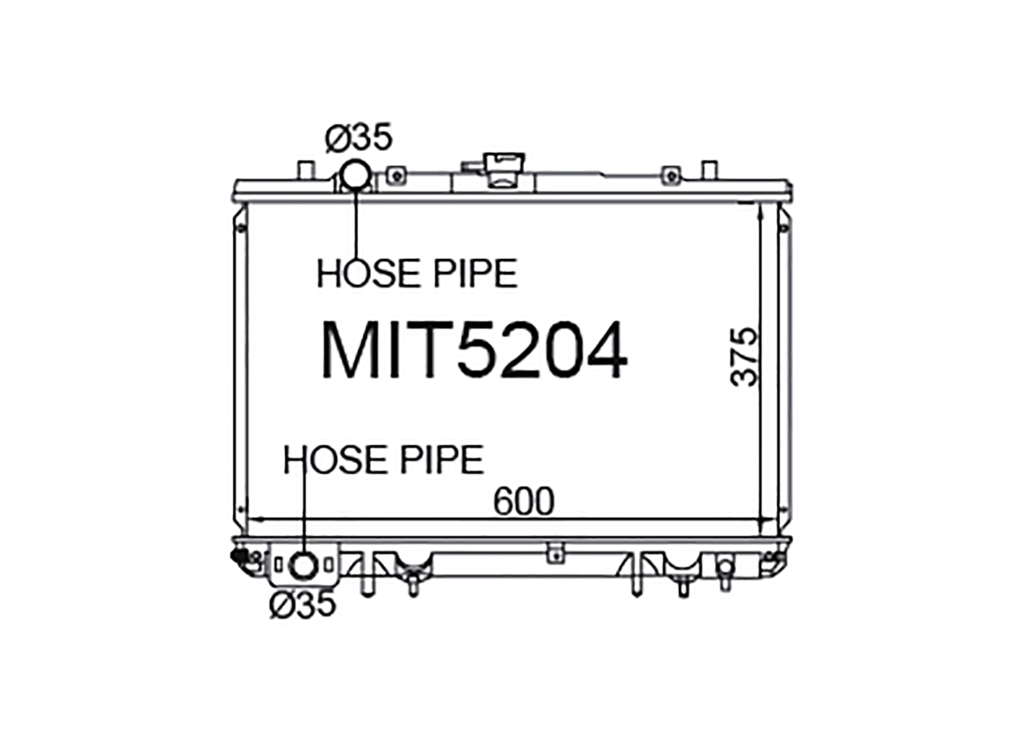 Fenix Cooling Radiator Mitsubishi Triton / L200 MK Petrol [Straight Pipe] SR