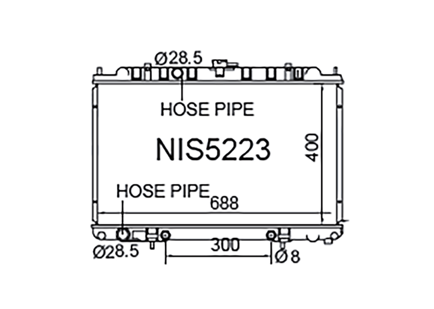 Fenix Cooling Radiator Nissan Avenir W11 & Tino V10 1.8L Petrol 1998-2006 SR