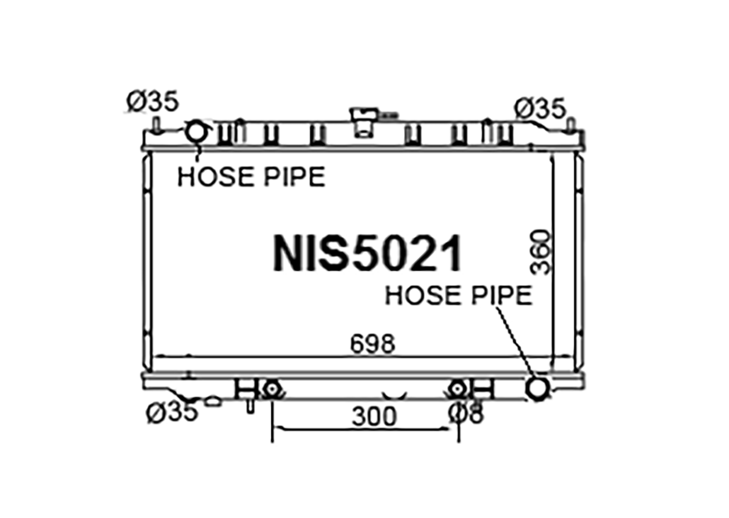 Fenix Cooling Radiator Nissan Bluebird Legrand 1996-2001 SR