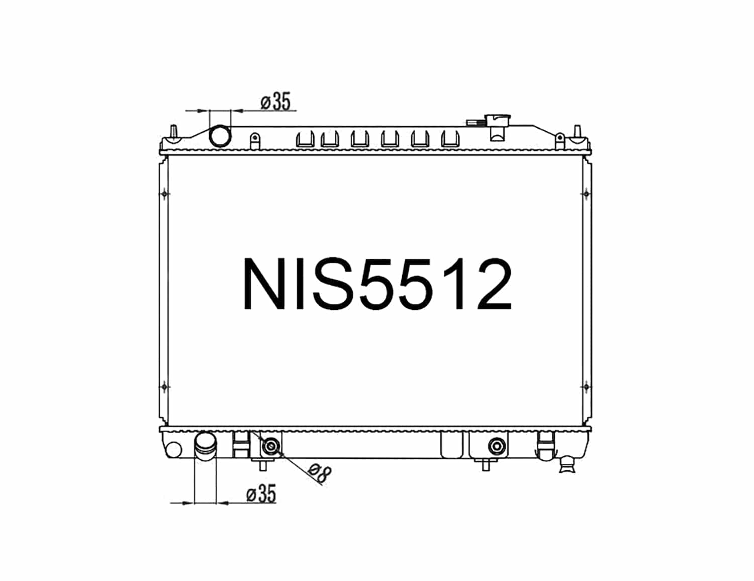 Fenix Cooling Radiator Nissan Elgrand E51 2.5L Petrol 2002-2010 SR