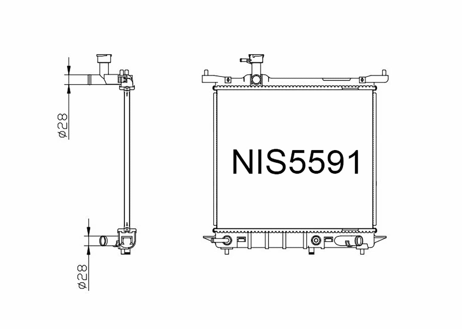 Fenix Cooling Radiator Nissan Micra / March K13 & Note E12 1.2L & Late C17 1.5L Petrol 2010-2020 SR