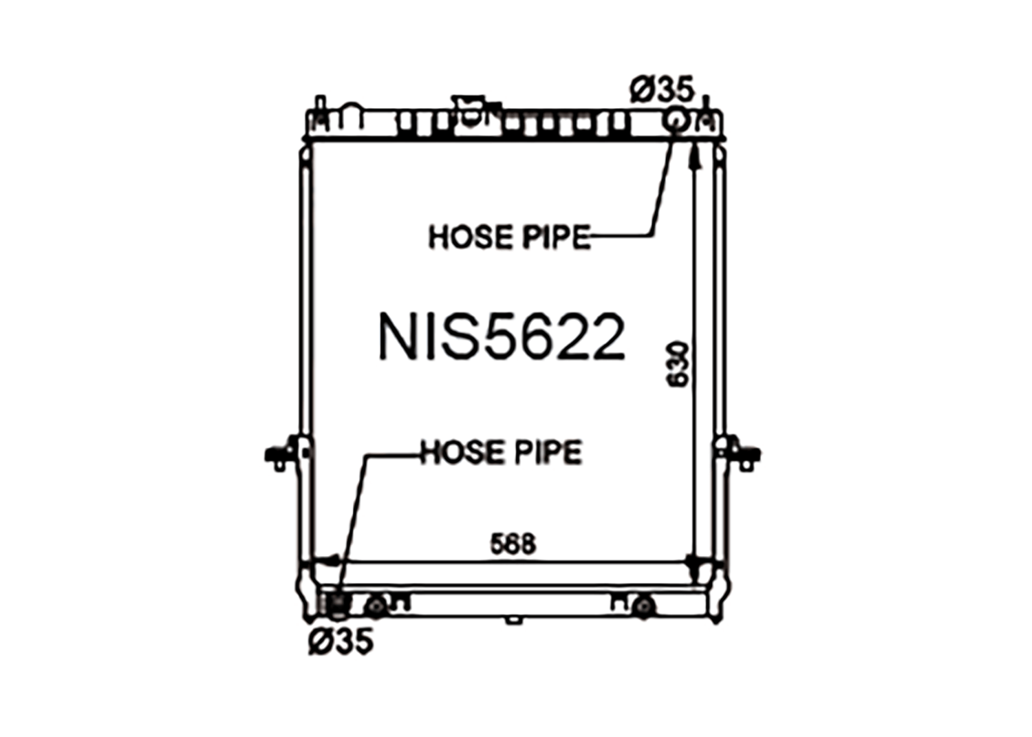 Fenix Cooling Radiator Nissan Patrol / Safari GU Y61 3.0L Diesel 2002-2016 [No Bleed Pipe] SR