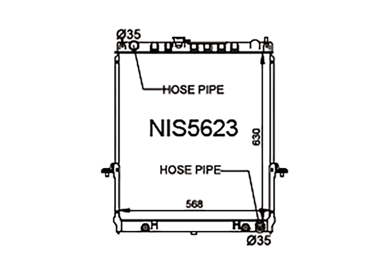 Fenix Cooling Radiator Nissan Patrol / Safari GU Y61 4.8L Petrol 2002-2016 [No Bleed Pipe] SR