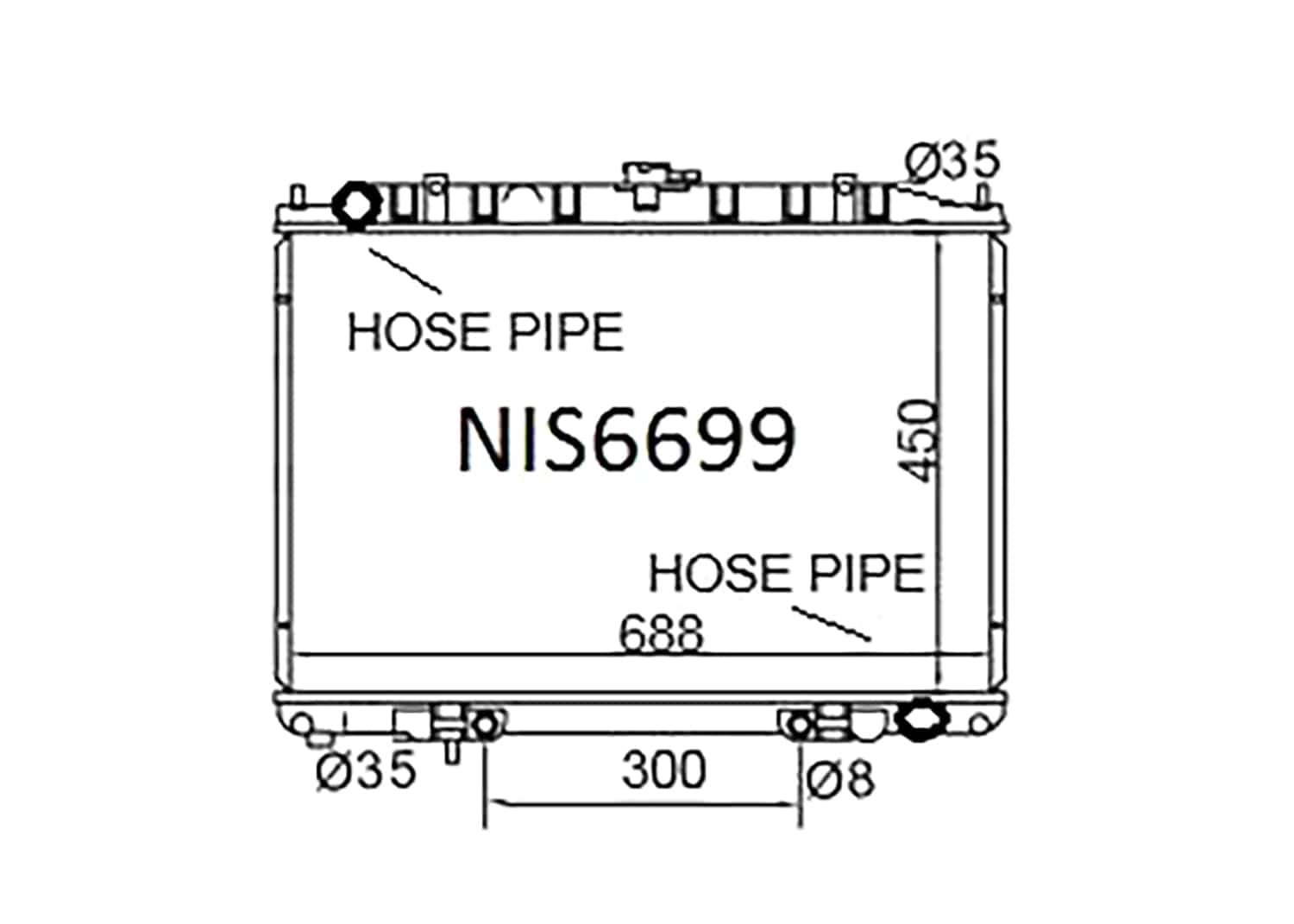 Fenix Cooling Radiator Nissan Presage U30 3.0L Petrol / R'Nessa U30 / Bassara JU30 1997-2003 SR
