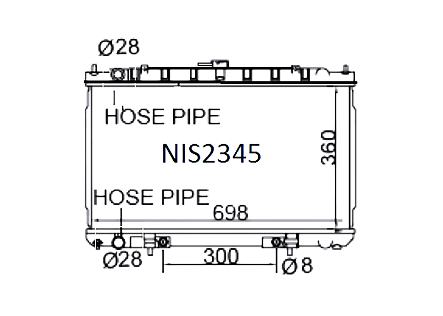 Fenix Cooling Radiator Nissan Primera P11 / Bluebird U14 1.8L QG18 Petrol 1996-2002 SR