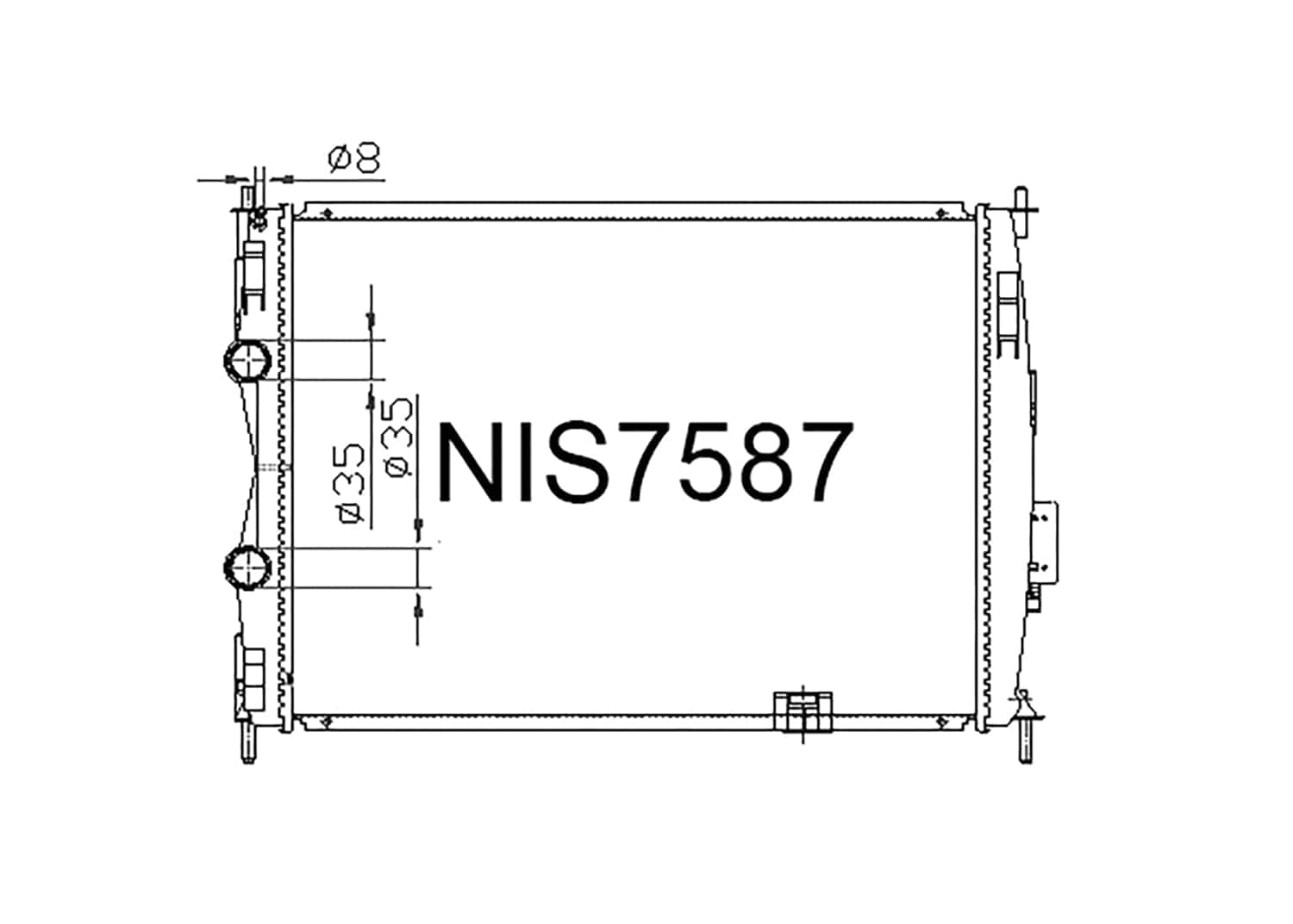 Fenix Cooling Radiator Nissan Qashqai J10 1.6L & 2.0L 2007-2014 [Passenger Bleed Pipe] SR