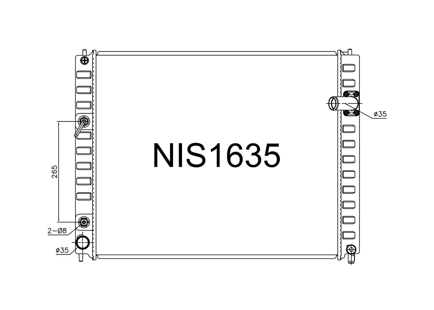 Fenix Cooling Radiator Nissan Skyline Crossover 370GT J50 2009-2014 SR