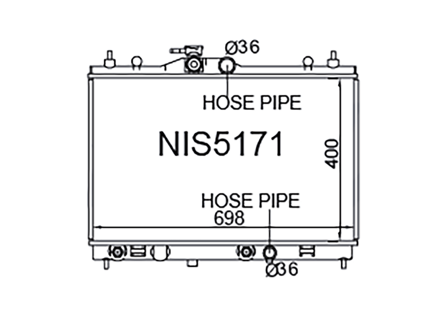 Fenix Cooling Radiator Nissan Tiida C11 2004-2012 SR