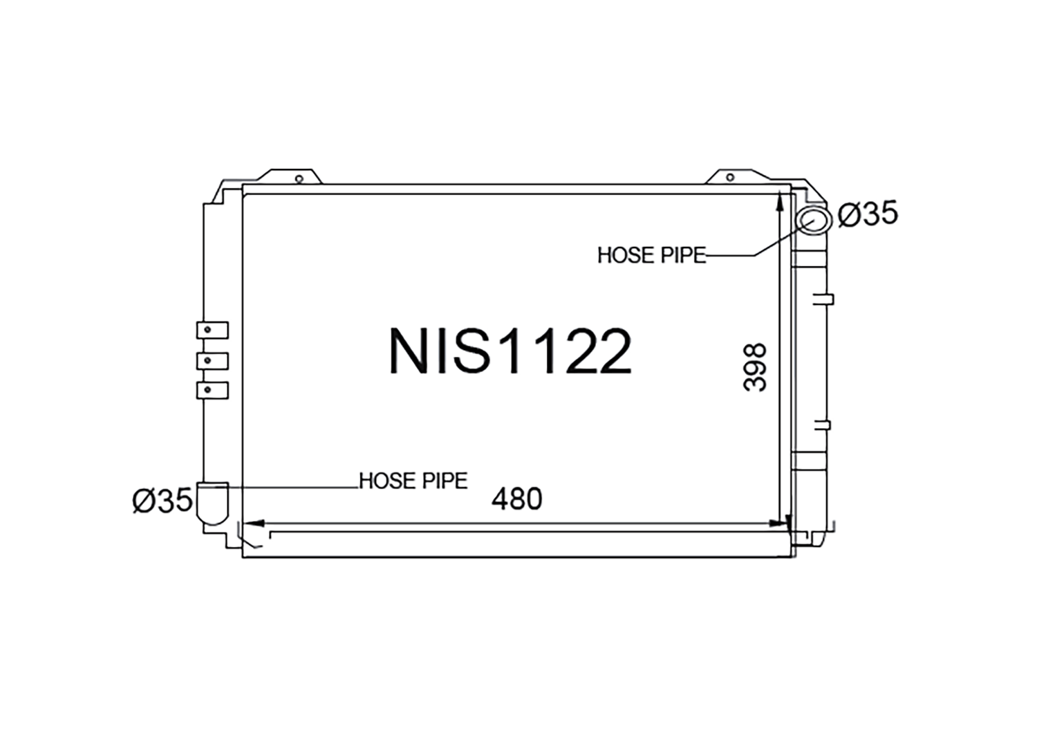 Fenix Cooling Radiator Nissan Vanette / Nomad C22 & Caravan / Urvan E24 Diesel 1985-2001 SR
