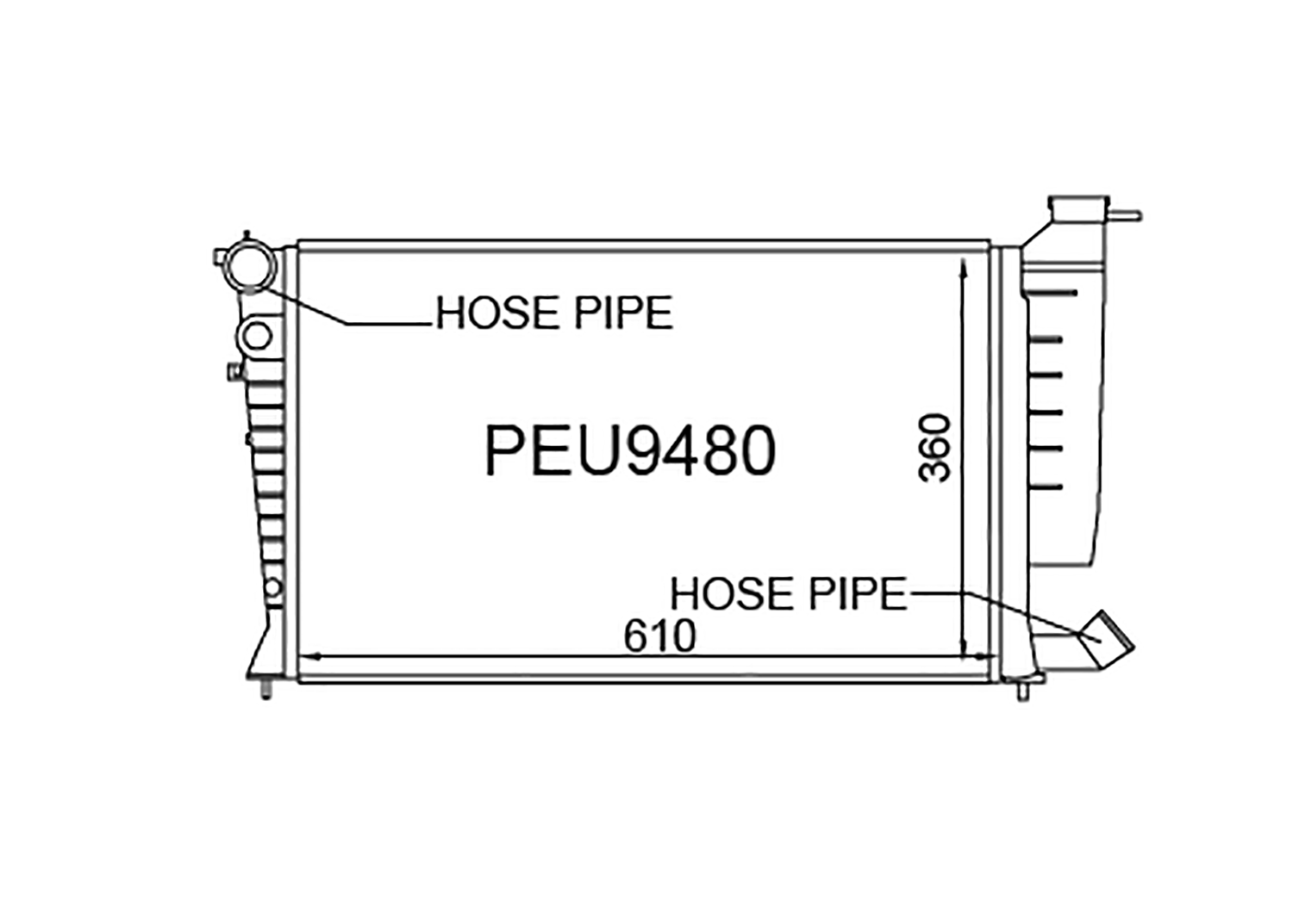 Fenix Cooling Radiator Peugeot 306 1997-2002 SR