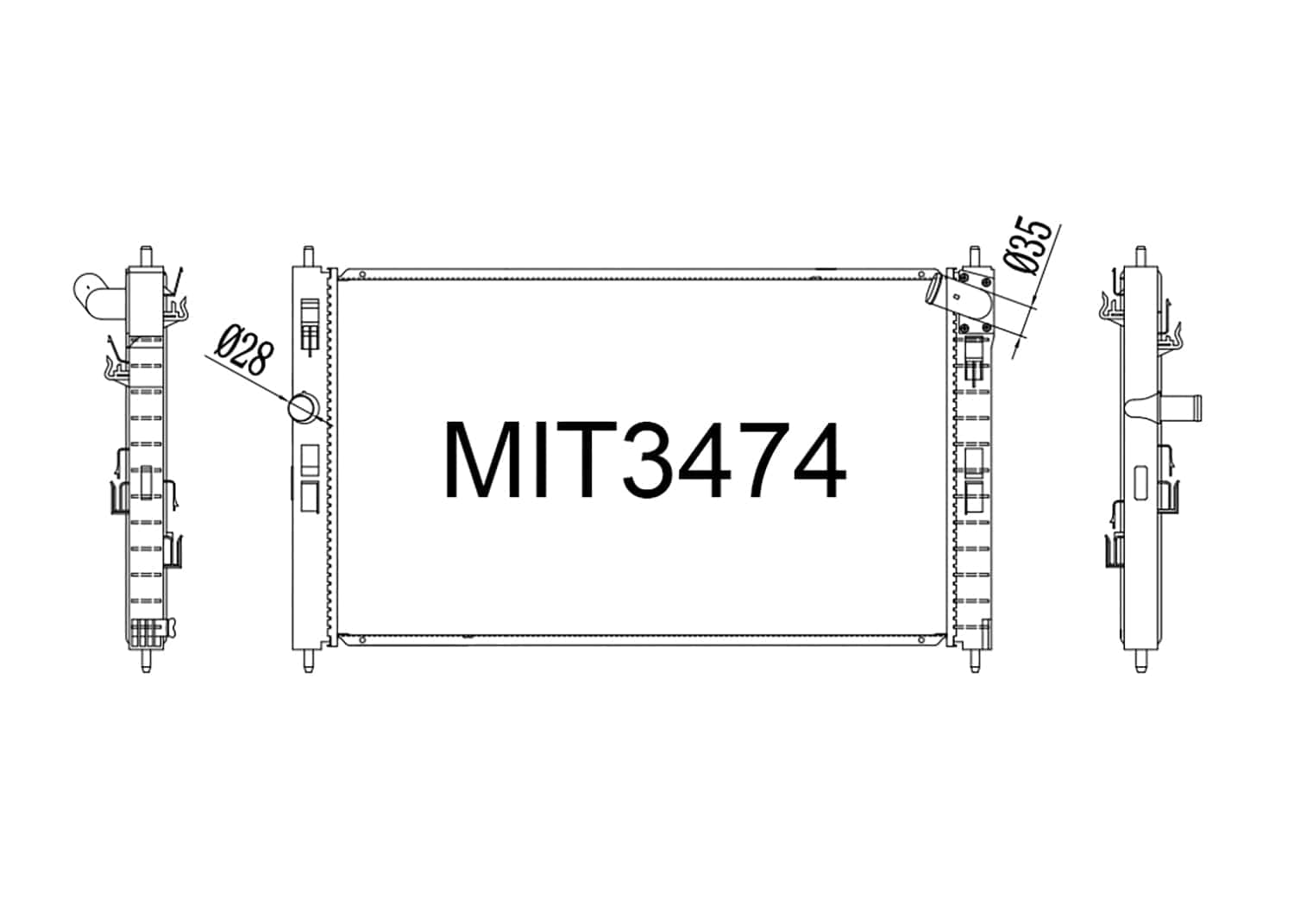 Fenix Cooling Radiator Peugeot 4008 1.8L Diesel 2012-17 SR