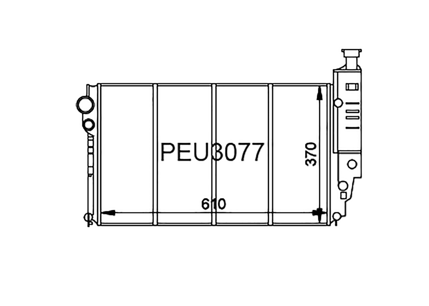 Fenix Cooling Radiator Peugeot 405 1992-1997 [44mm Pipes] SR