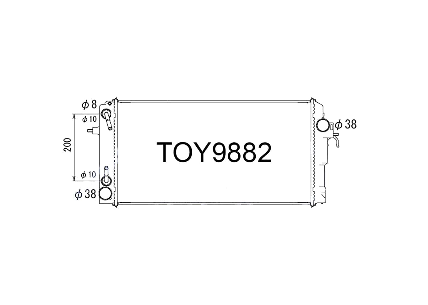 Fenix Cooling Radiator Plastic-Alloy Toyota LiteAce & TownAce KM70 / KM75 1.8L Petrol 1999-2007 SR