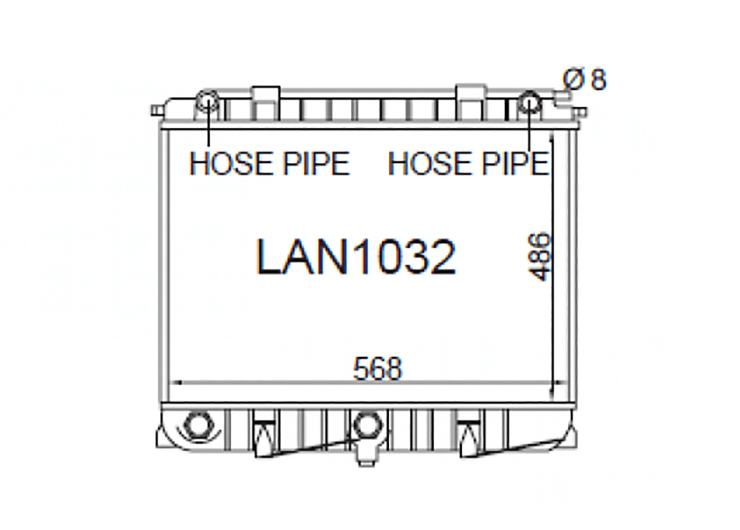Fenix Cooling Radiator Range Rover 1 2.5L 4cyl Diesel 1994-1996 SR