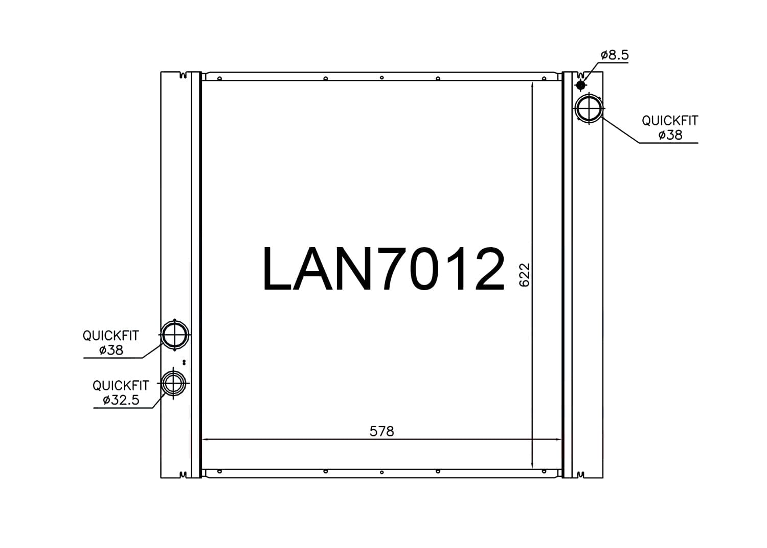 Fenix Cooling Radiator Range Rover 3 [L322] 4.2L & 4.4L 8cyl Petrol 2005-2012 SR