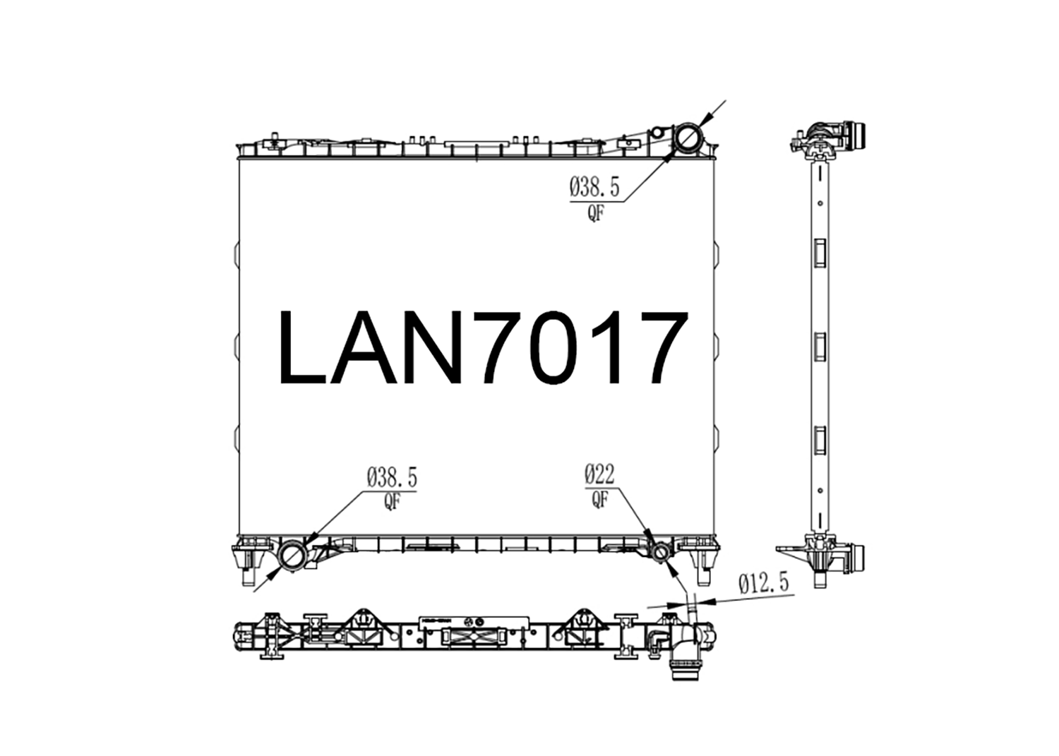 Fenix Cooling Radiator Range Rover 4 [L405] & Discovery 3 [L462] 3.0L Diesel 2012- SR