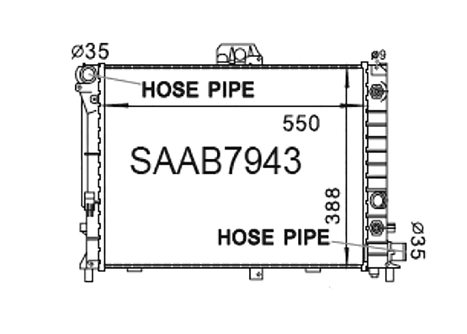 Fenix Cooling Radiator Saab 9000 Petrol 1988-1993 SR