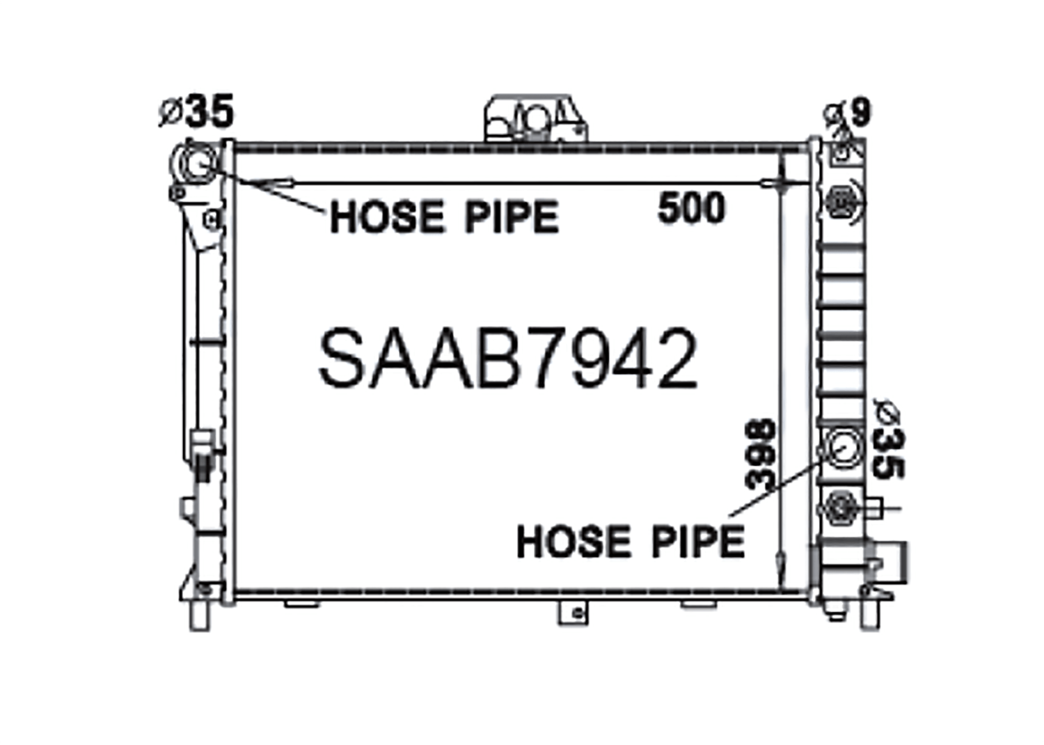 Fenix Cooling Radiator Saab 9000 Petrol 1993-1998 SR