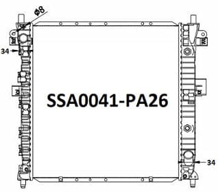 Fenix Cooling Radiator Ssangyong Kyron / Actyon Sports Diesel 2006-2013 SR