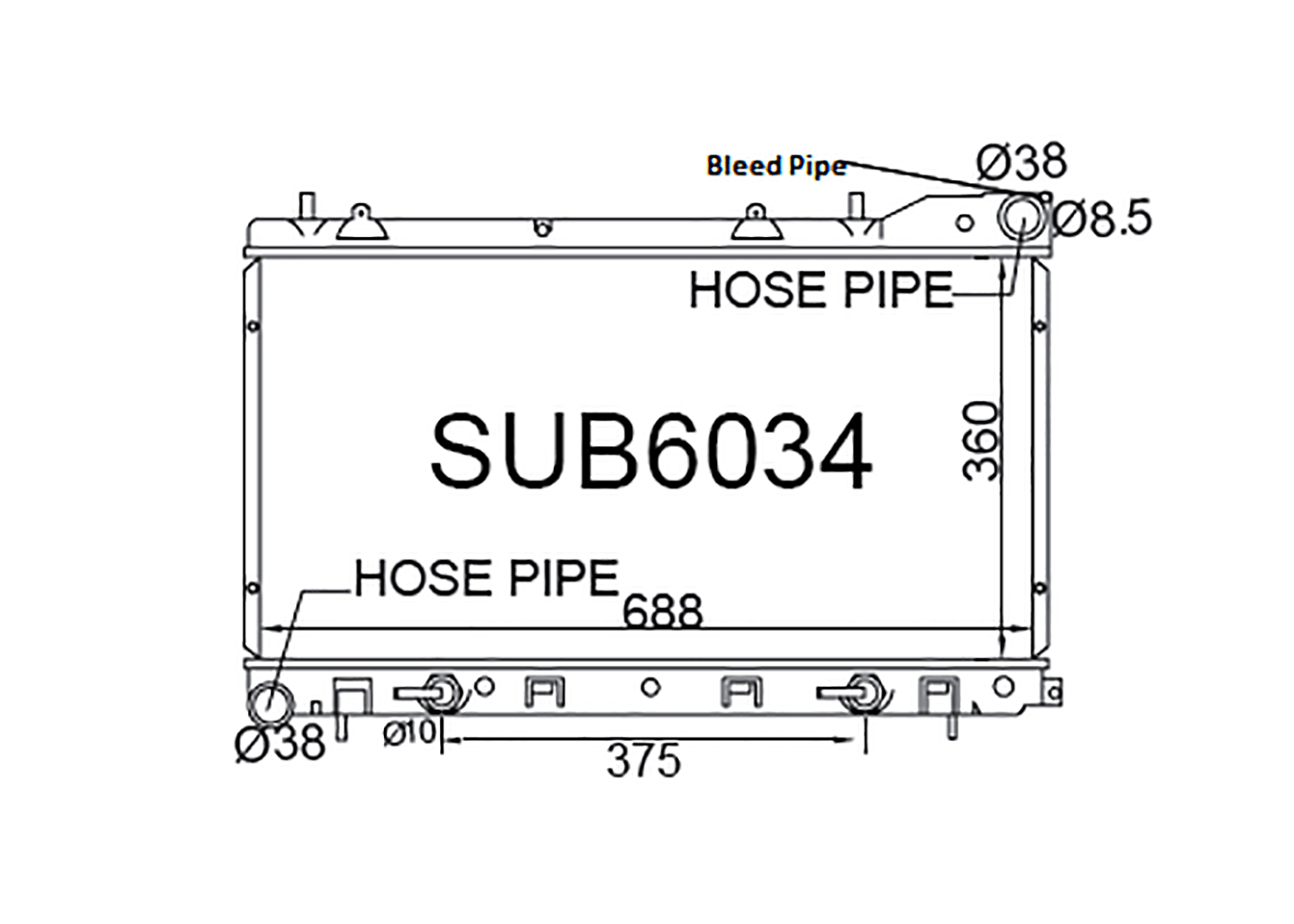 Fenix Cooling Radiator Subaru Forester SG 2.0L & 2.5L Petrol 2002-2005 [Turbo] SR