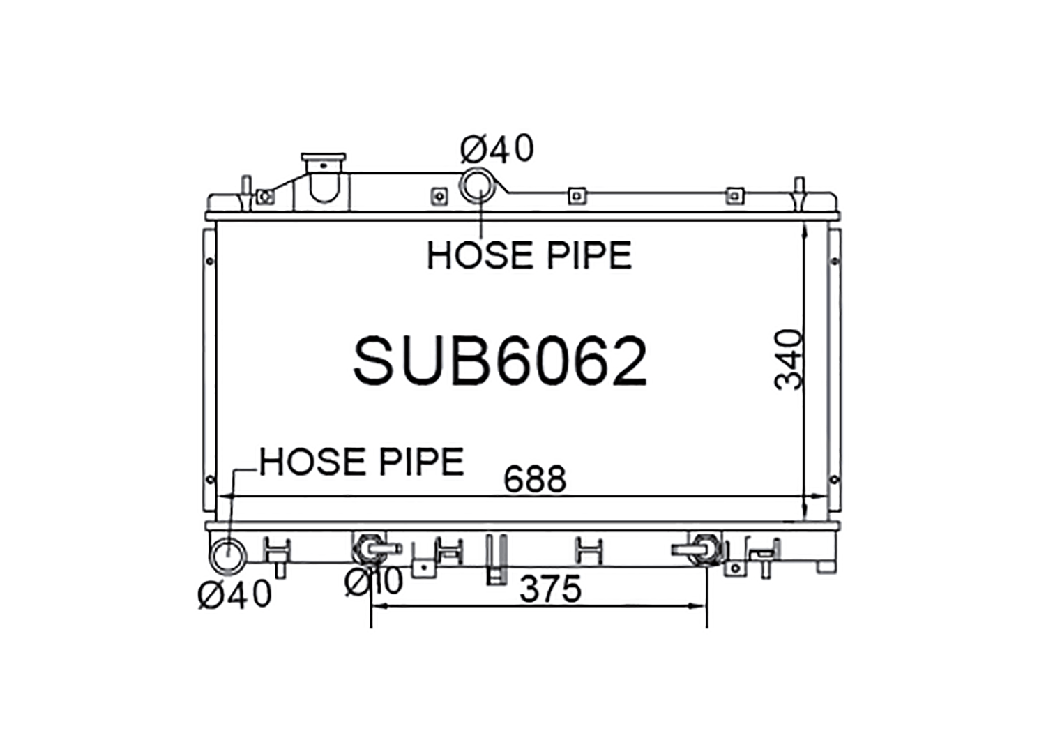 Fenix Cooling Radiator Subaru Forester SH, Impreza GH / GR / GJ / GP Legacy BL / BP / BR 2003-2018 [Non-Turbo] SR