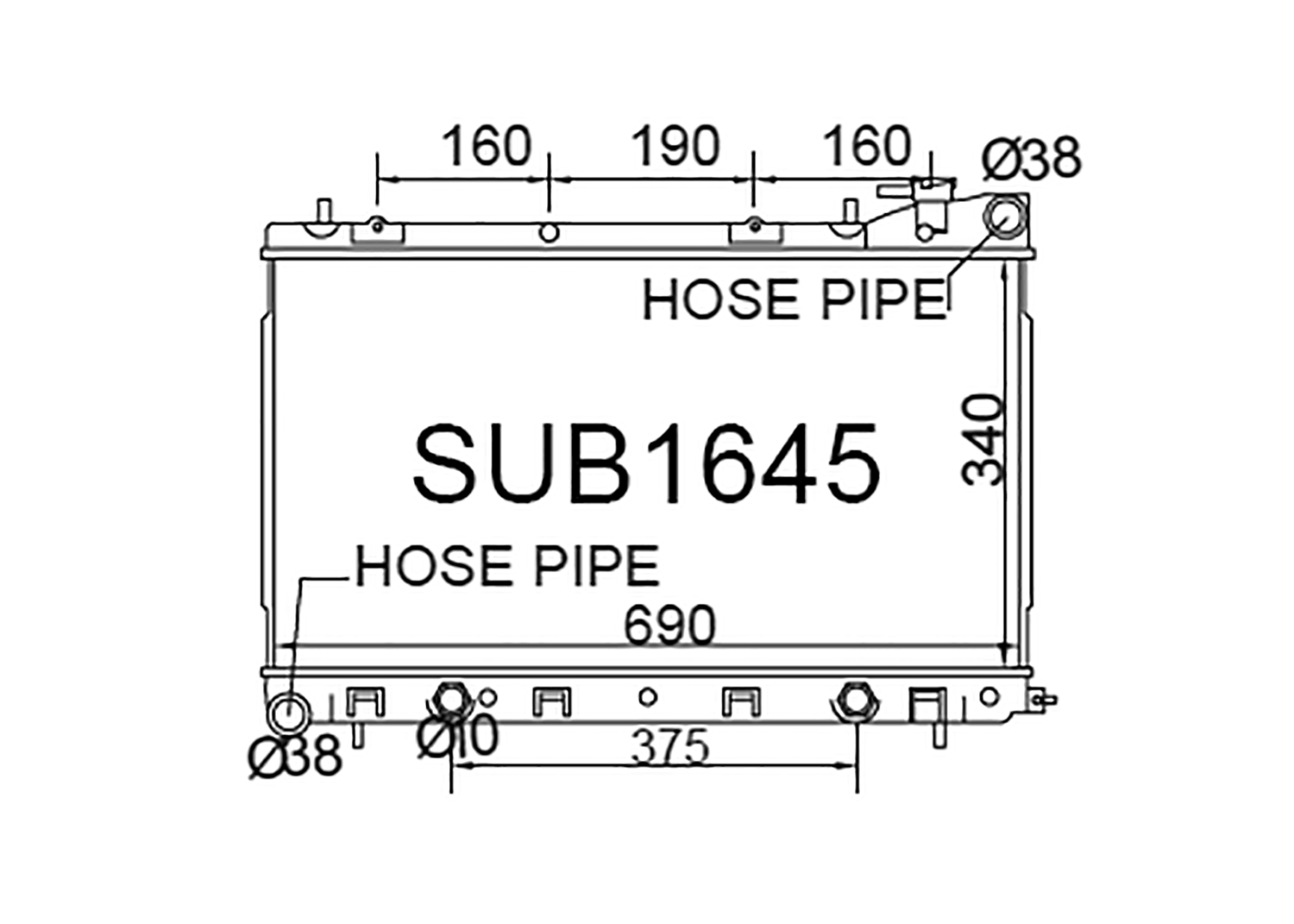 Fenix Cooling Radiator Subaru Impreza GC / GF & Forester SF 1.6L, 1.8L & 2.0L 1997-2002 [Non-Turbo] SR