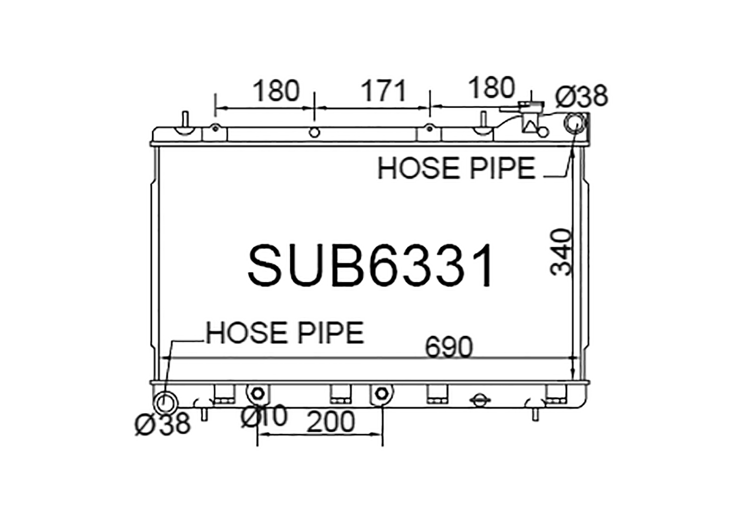 Fenix Cooling Radiator Subaru Impreza GC / GF Petrol 1992-1997 [Non-Turbo] SR