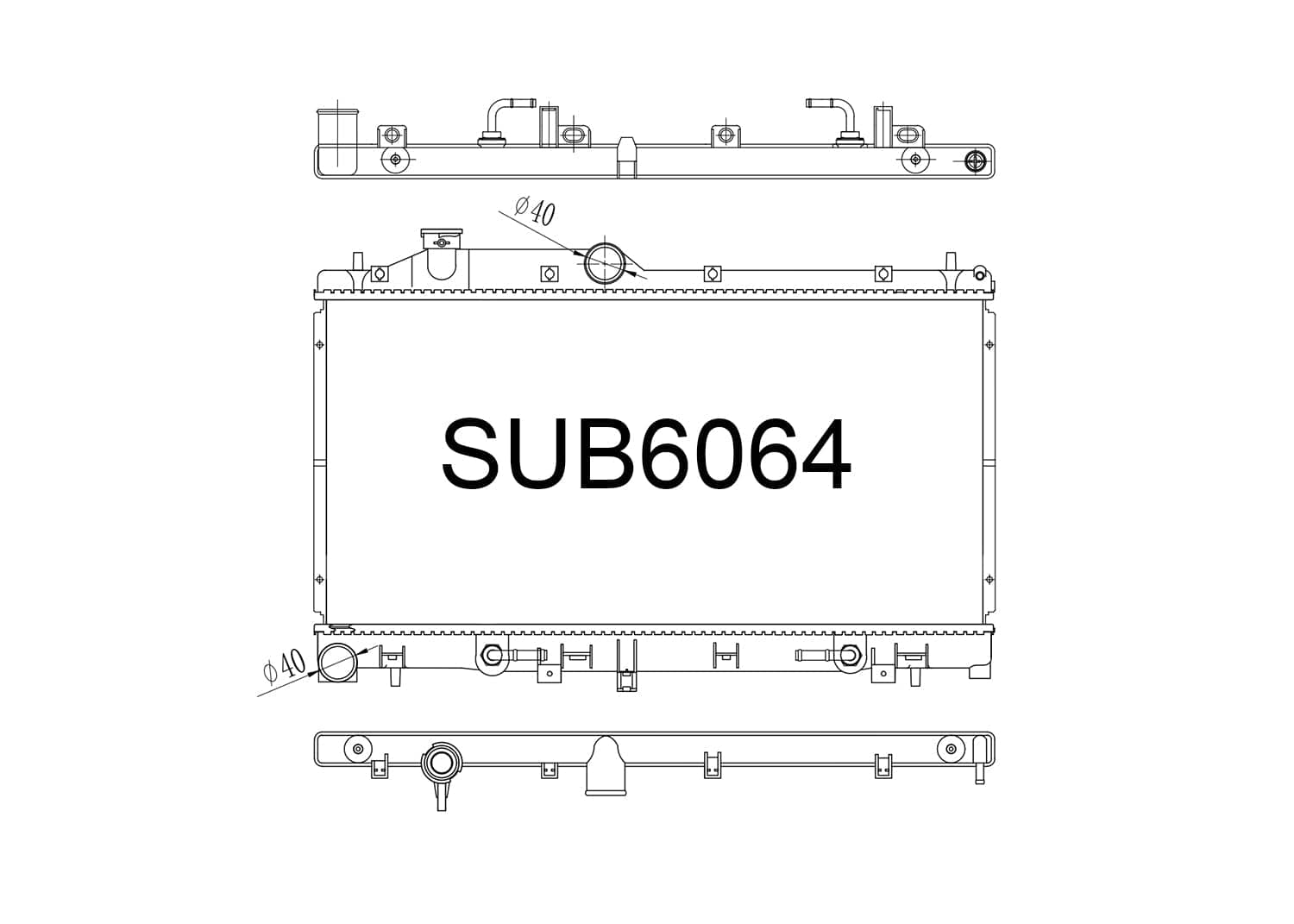 Fenix Cooling Radiator Subaru Impreza WRX & STI GR / GV 2008-2014 [8mm Bleed Pipe] SR