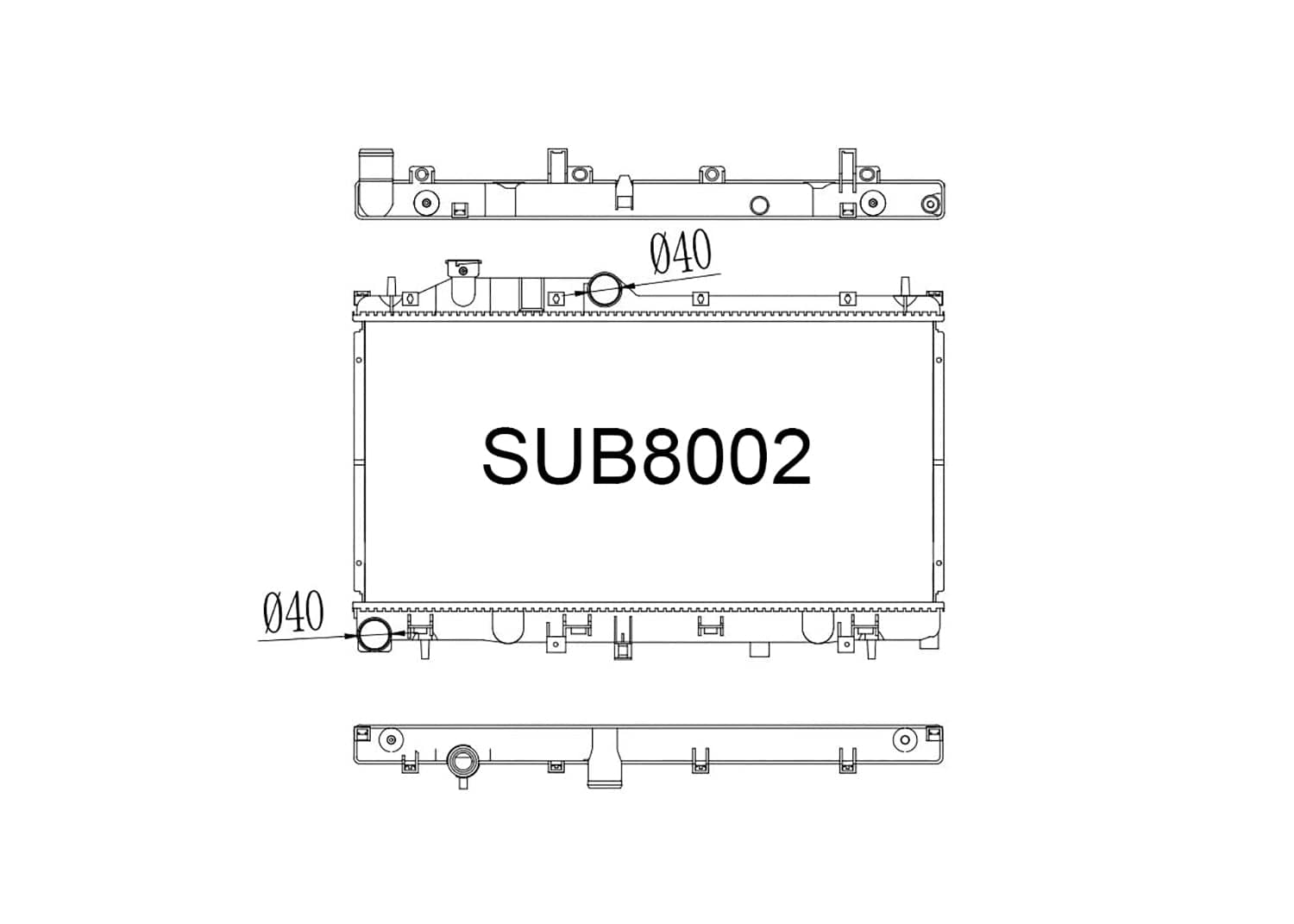 Fenix Cooling Radiator Subaru Legacy & Outback BN9 / BS9 2.5L & WRX VA 2.0L Petrol 2015-2021 SR