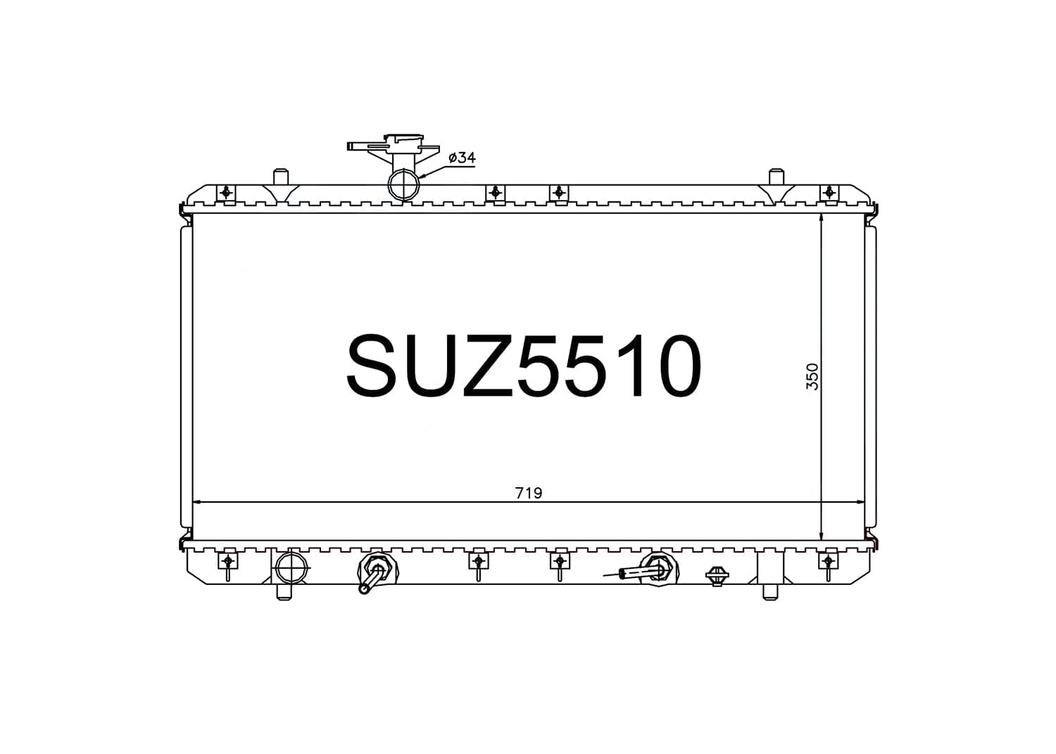 Fenix Cooling Radiator Suzuki Aerio / Liana ER 1.3L, 1.5L & 1.6L Petrol 2001-2007 SR