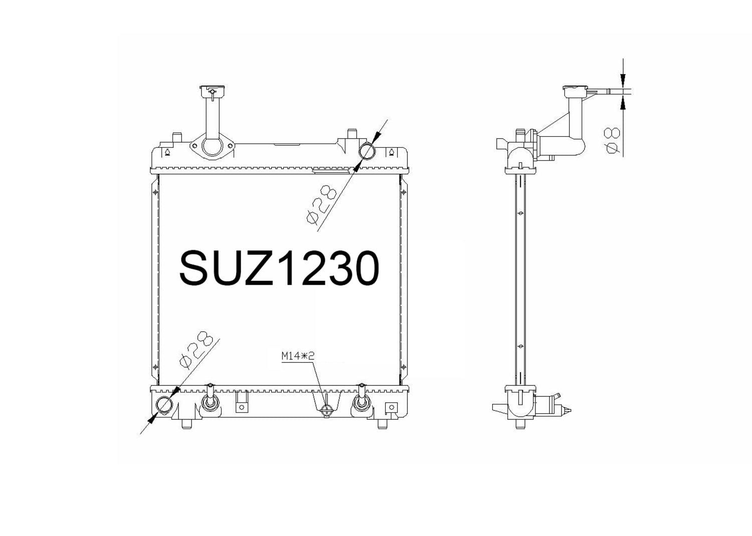 Fenix Cooling Radiator Suzuki Alto HA25 1.0L Petrol 2009-2014 SR