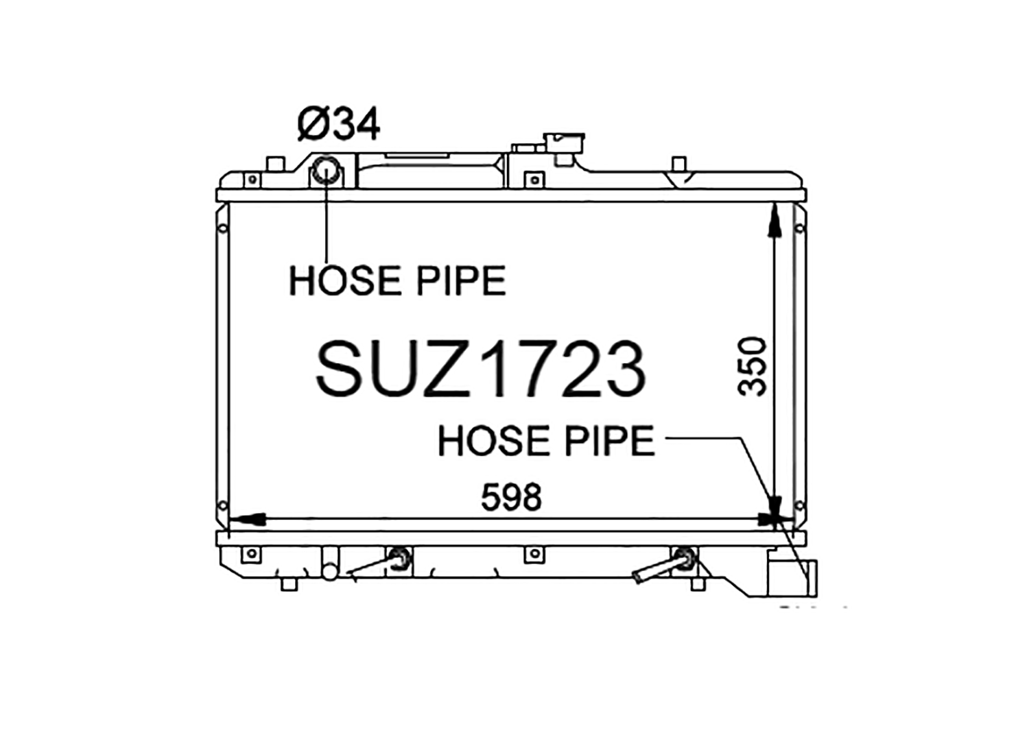 Fenix Cooling Radiator Suzuki Cultus Crescent / Baleno GTX SY 1.8L Petrol 1996-2002 SR