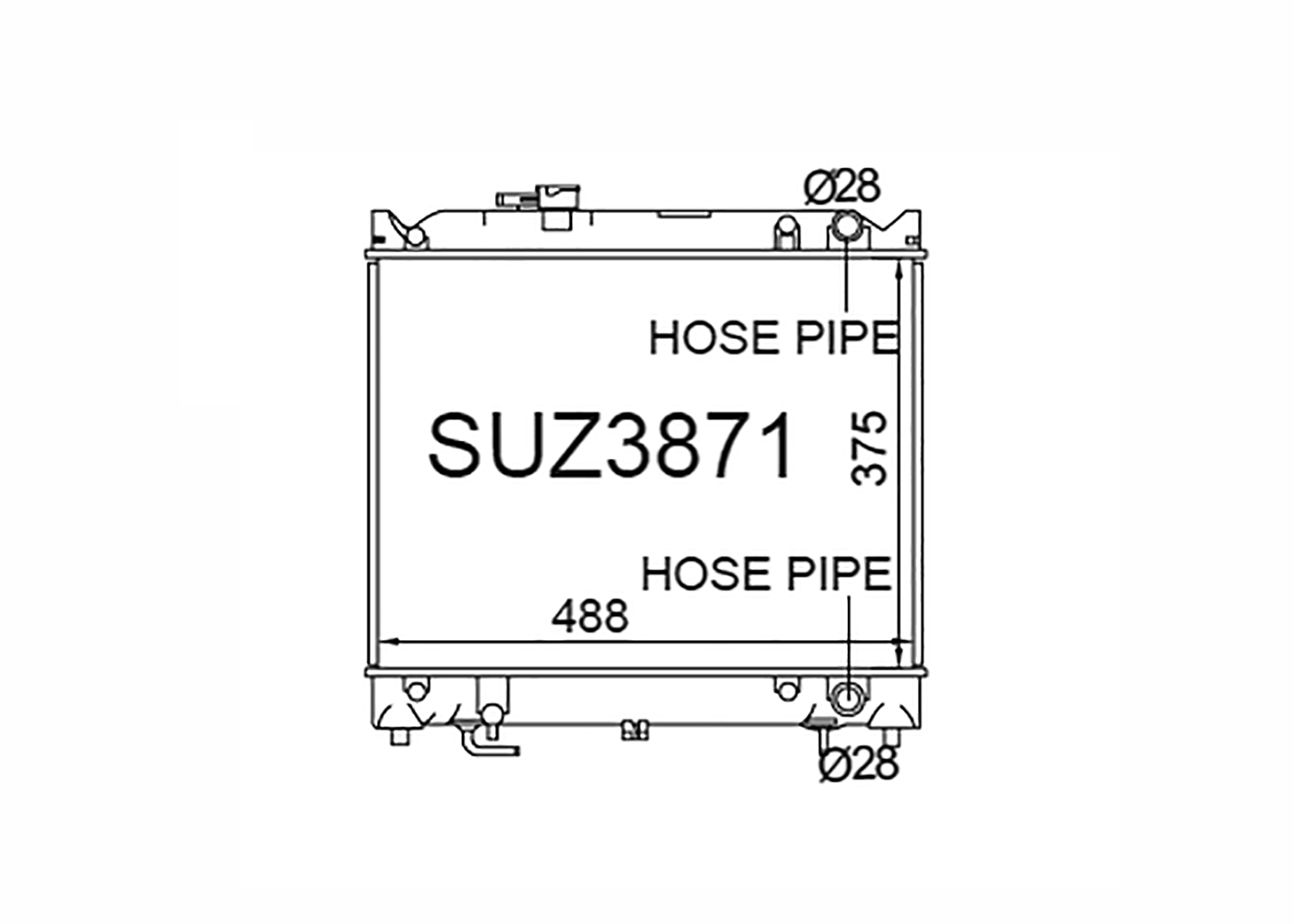 Fenix Cooling Radiator Suzuki Escudo / Vitara FT & GT & X-90 1.6L Petrol 1988-1998 [2 Door] SR