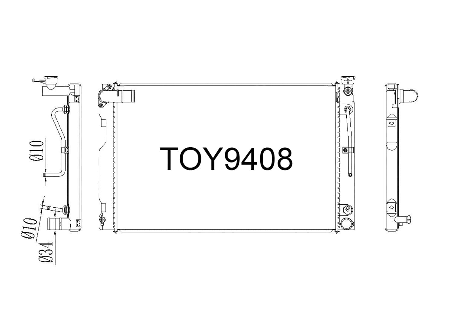 Fenix Cooling Radiator Toyota Alphard ATH10 2.4L Hybrid 2002-2008 SR