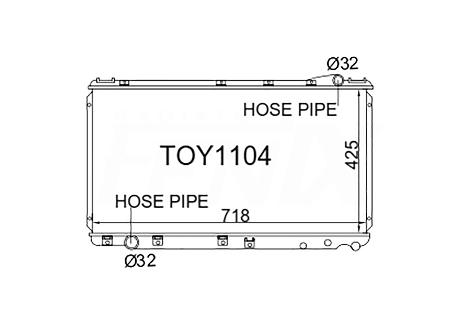 Fenix Cooling Radiator Toyota Avalon 3.0L Petrol 1994-1999 SR