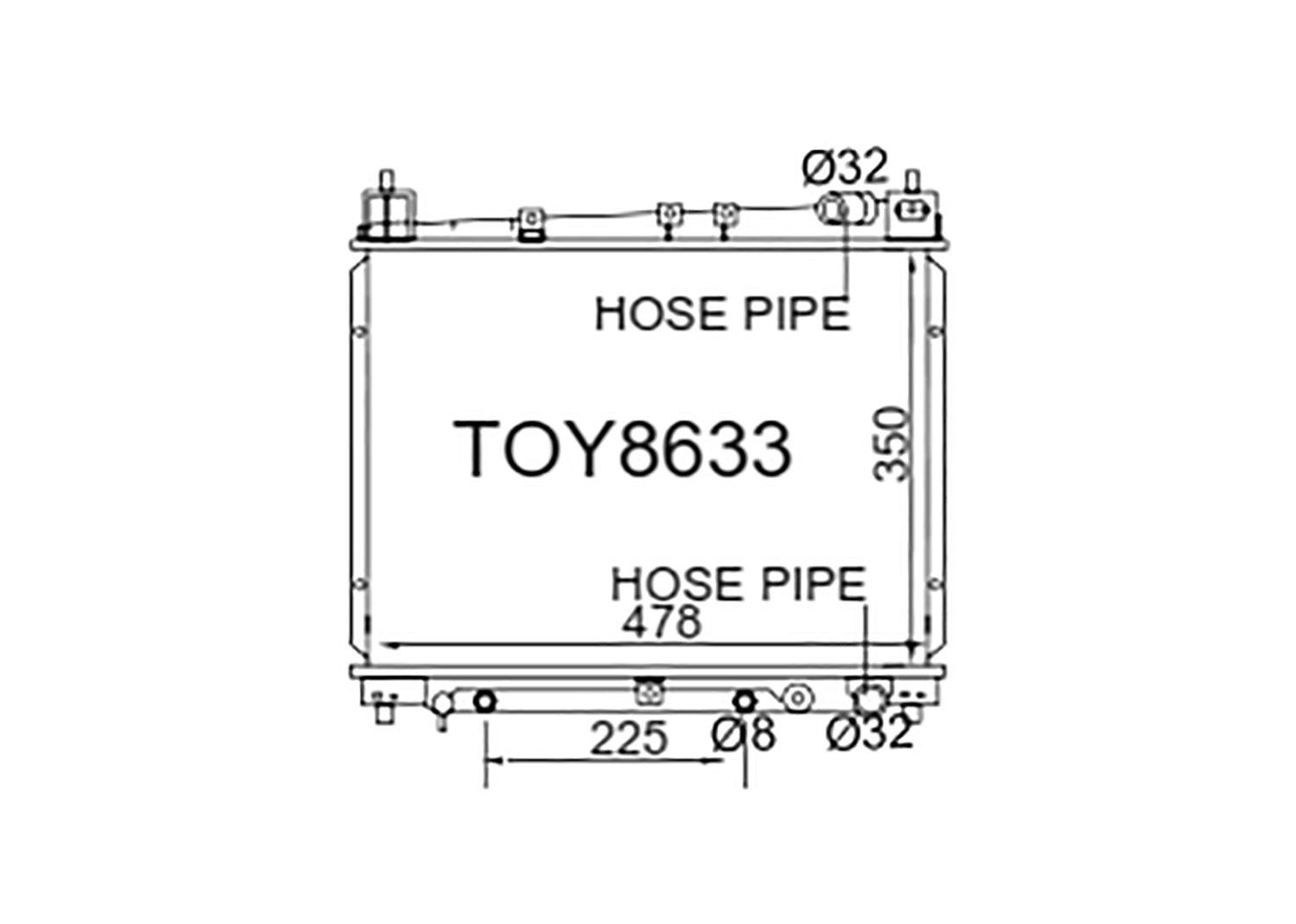 Fenix Cooling Radiator Toyota BB P30, Ist NCP60, Raum NCZ20 & Will Cypha NCP70 2000-2011 SR